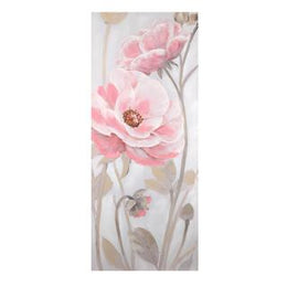Rectangular pink flowers print picture cm55x135x3