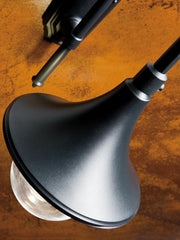 Outdoor Aluminum Die-Cast Lamp with Transparent Diffuser - Max Height 150mm - Max Power 60W Rust