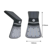 2W solar powered LED projector outdoor wall light