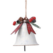 White metal bell 11x10h8 cm