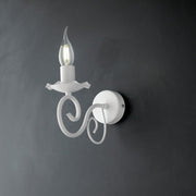 Shabby white iron wall light one light 17x h23 cm