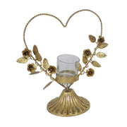 Rose gold metal candle holder cm22x10h24