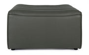 Design-style dark green ottoman in wood