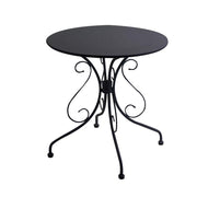 Old dark anthracite round metal table cm 70