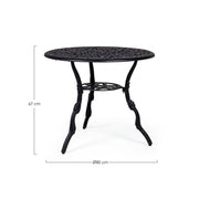 VICTORIA Anthracite aluminum outdoor table diameter 80 x h67 cm