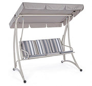 Three-seater steel rocking chair Ivory GRELY 190x120x h185 cm