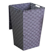 Square lined gray polyester basket cm33x33h53