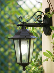 Outdoor Aluminum Die-Cast Lamp with Black Transparent Glass Diffusers