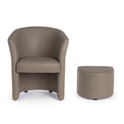 Leatherette armchair with removable pouf Tortora RITA 64,5x 59,5x h78 cm
