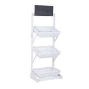 Darik display 3 baskets SVAS White 60x45x200h cm