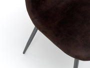 Vintage leatherette chair and mocha seat 44x50x84h cm