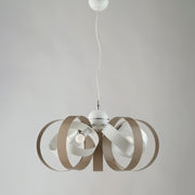 Hanging chandelier in iron five lights Tortora White 58x h26 cm