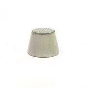 Gray metal velvet pouf cm 46.5 x 46.5 x h 33