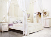 Colette 1 door 1 drawer white wooden bedside table 50 x 40 x 65 cm