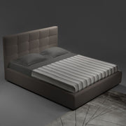 Single bed with container Napoli dove gray