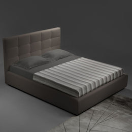 Single bed with container Napoli dove gray