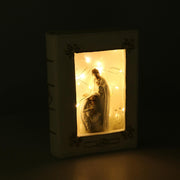 White led nativity resin book cm16x5,5h22,2