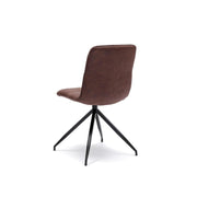 Chair in microfiber fabric with brown velvet effect 43x38xh. 86.5 cm