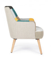 Galatea patchwork fabric armchair