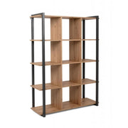 Cubic oak oak bookcase with anthracite profiles 107x39xh.145 cm