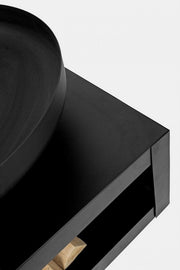 Brazier with black wood holder Efesto garden furniture