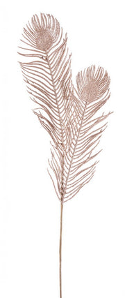 12x Gold Glitter Leaf H85