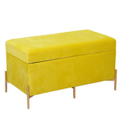 Yellow velvet bench cm78x40h45