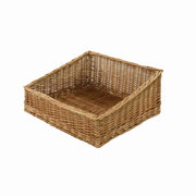Squared natural wicker display basket cm50x50h12-21