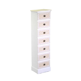Lausanne wooden cabinet 7 cream drawers cm29x23h109