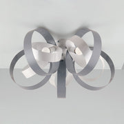 Iron ceiling lamp with five lights White Gray 58x h26 cm