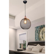 Belin MDL4320 black perforated metal pendant lamp