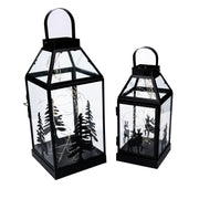 Black metal lantern 1-2 cm17x17h37