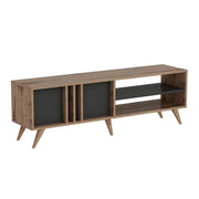 Tv stand anthracite walnut 150x35x48h cm
