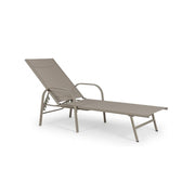 Arent cot in steel and with dove gray armrests cm 195