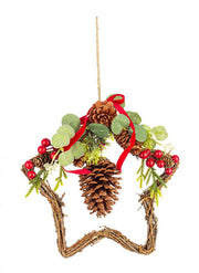 Red Christin Stella Pendant Set of 4