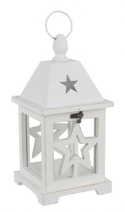 8x White Wooden Alinka Lantern C
