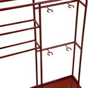 Wall bottle holder in metal 2 places red cm59x33xh62.5