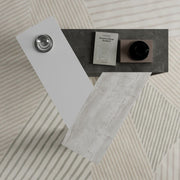 Trio living room table in white concrete colour