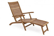 Classic style reclining armchair with wooden armrests