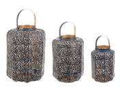 Set3 Lanterns Kaylie Bomb Blue-Gold
