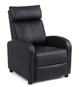 Desirè black leatherette reclining armchair
