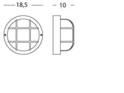 Ceiling C - Resin cage echo line black round