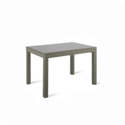 Extendable table with gray tempered glass top 120/175/230/290/350x75h cm