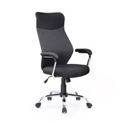 Valkyrie office armchair in black and gray fabric