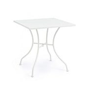 Kelsie white steel table 70x70 cm