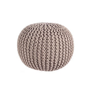 Woven dove gray pouf furnish design cm 50