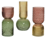 Spray clear glass vase