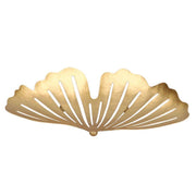 Gold metal candle holder 1p cm25x17h4