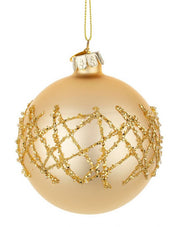 12x Champagne Embellished Sphere Vase D80