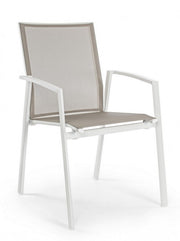 Cruise garden furniture chair with white armrest
